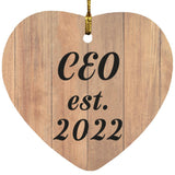 CEO Established Est. 2022 - Heart Ornament C