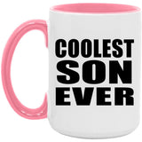 Coolest Son Ever - 15oz Accent Mug Pink