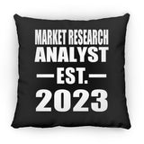 Market Research Analyst Established EST. 2023 - Throw Pillow Black
