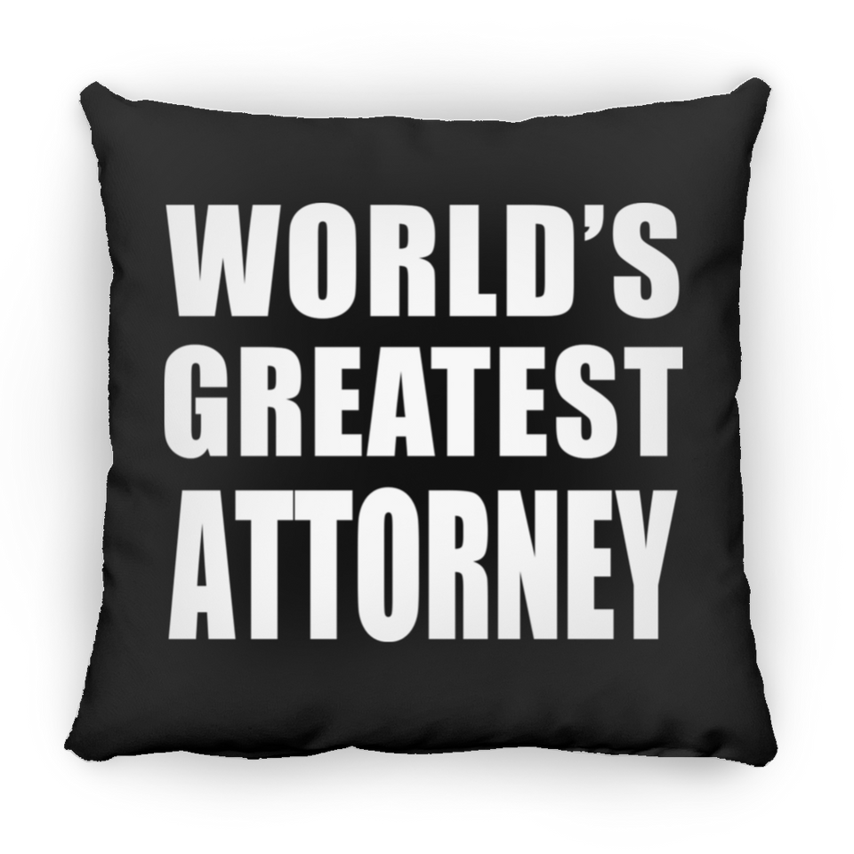 World's Greatest Attorney - Throw Pillow Black