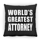 World's Greatest Attorney - Throw Pillow Black