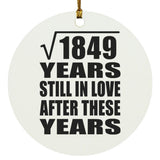 43rd Anniversary Square Root of 1849 Years Still In Love - Circle Ornament