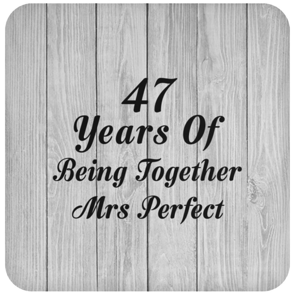 47th Anniversary 47 Years Of Being Mrs Perfect - Drink Coaster F