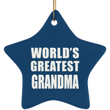 World's Greatest Grandma - Star Ornament