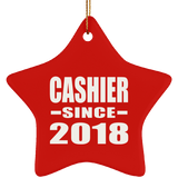 Cashier Since 2018 - Star Ornament