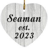 Seaman Established Est. 2023 - Heart Ornament F