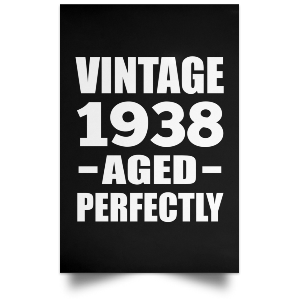 86th Birthday Vintage 1938 Aged Perfectly - Poster Portrait