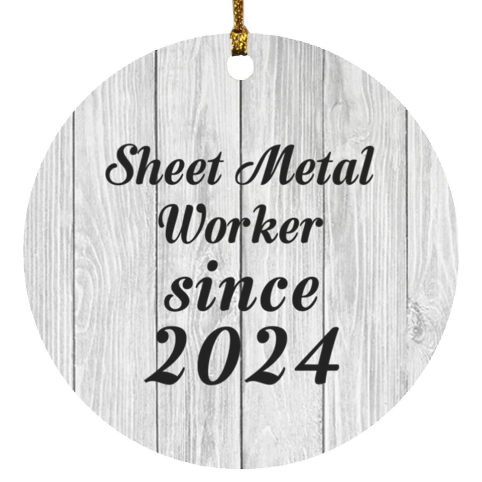 Sheet Metal Worker Since 2024 - Circle Ornament F