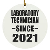 Laboratory Technician Since 2021 - Circle Ornament