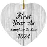 First Year As Daughter In Law 2024 - Heart Ornament F