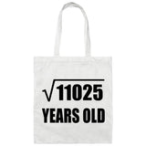 105th Birthday Square Root of 11025 Years Old - Tote Bag White