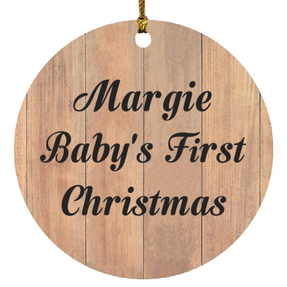 Margie Baby's First Christmas - Circle Ornament C