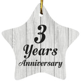 3rd Anniversary 3 Years Anniversary - Star Ornament F