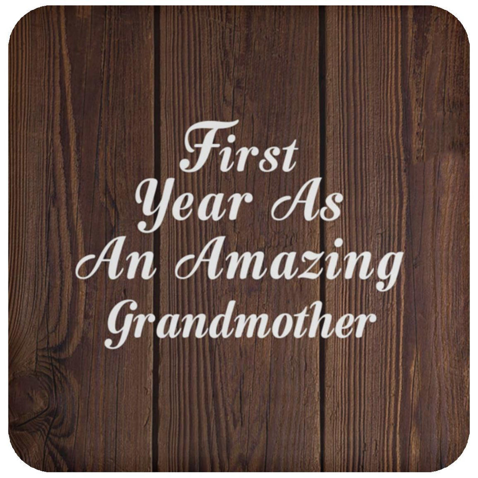 First Year As An Amazing Grandmother - Drink Coaster D