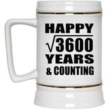 Happy 60th Anniversary Square Root of 3600 Years & Counting - Beer Stein