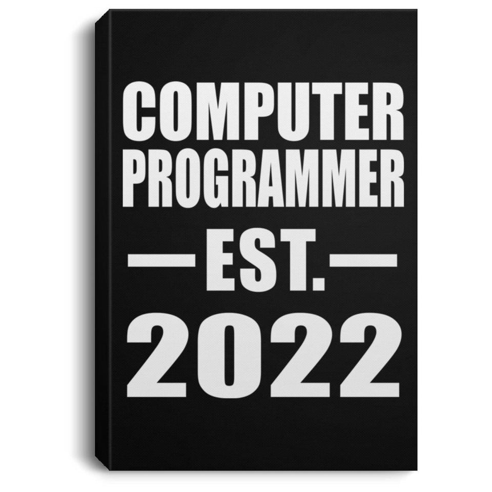 Computer Programmer Established EST. 2022 - Canvas Portrait