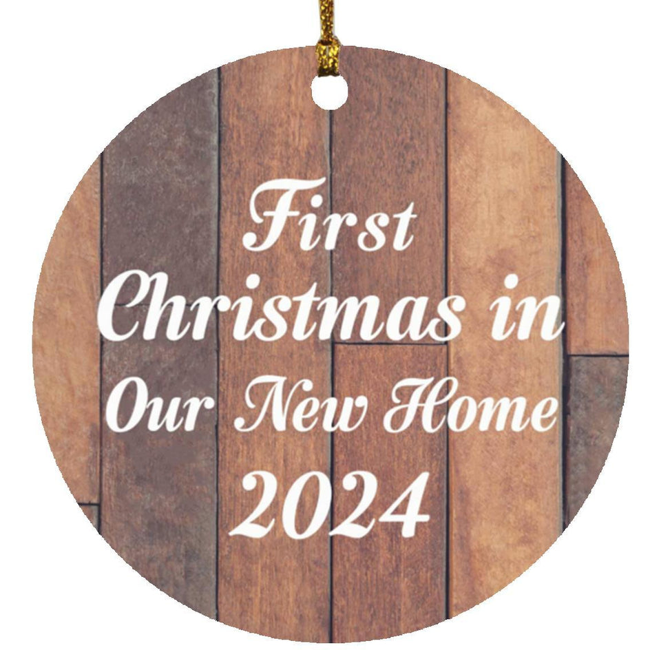 First Christmas In Our New Home 2024 - Circle Ornament E
