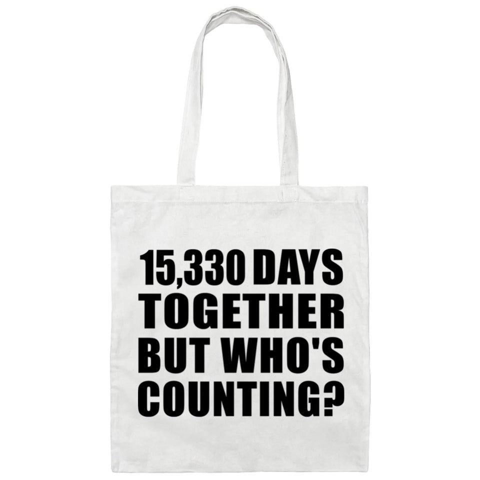 42nd Anniversary 15,330 Days Together Who's Counting - Tote Bag White