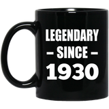 94th Birthday Legendary Since 1930 - 11oz Coffee Mug Black