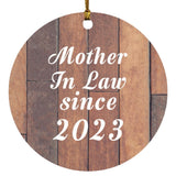 Mother In Law Since 2023 - Circle Ornament E