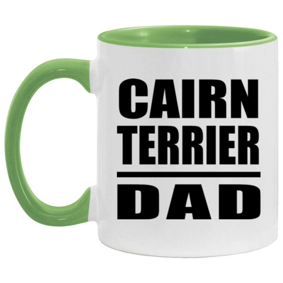Cairn Terrier Dad - 11oz Accent Mug Green