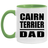 Cairn Terrier Dad - 11oz Accent Mug Green