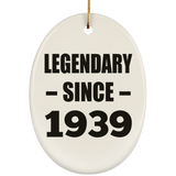 85th Birthday Legendary Since 1939 - Oval Ornament