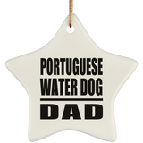 Portuguese Water Dog Dad - Star Ornament