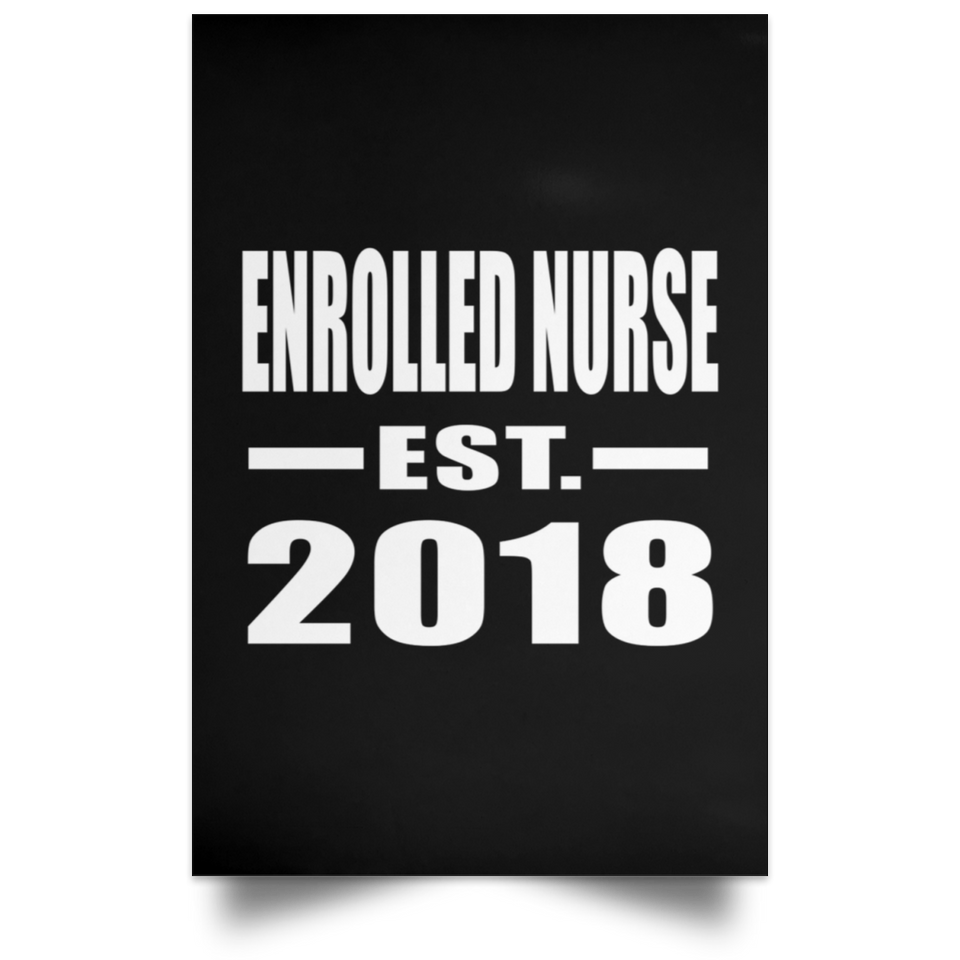 Enrolled Nurse Established EST. 2018 - Poster Portrait