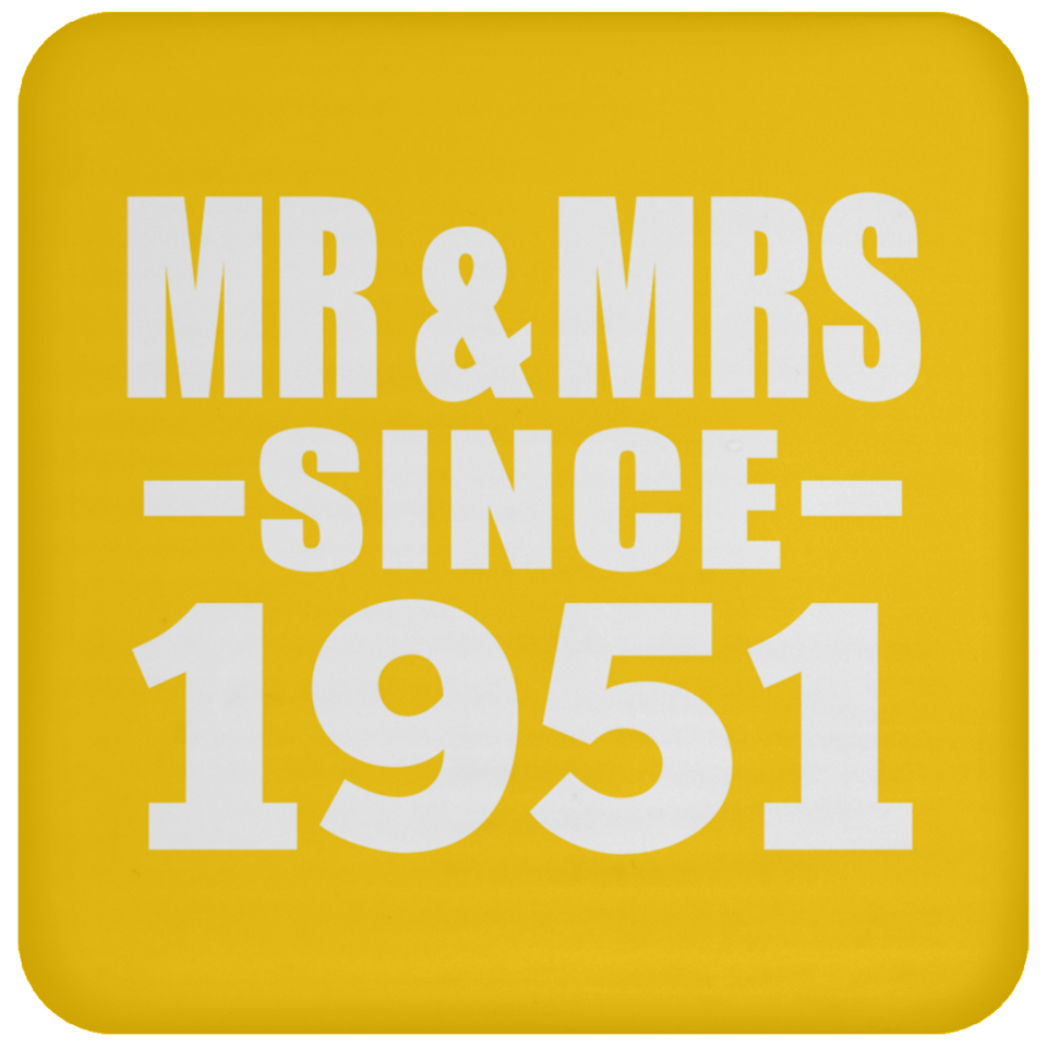 73rd Anniversary Mr & Mrs Since 1951 - Drink Coaster