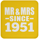 73rd Anniversary Mr & Mrs Since 1951 - Drink Coaster