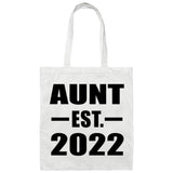 Aunt Established EST. 2022 - Tote Bag White