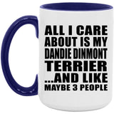 All I Care About Is My Dandie Dinmont Terrier - 15oz Accent Mug Purple