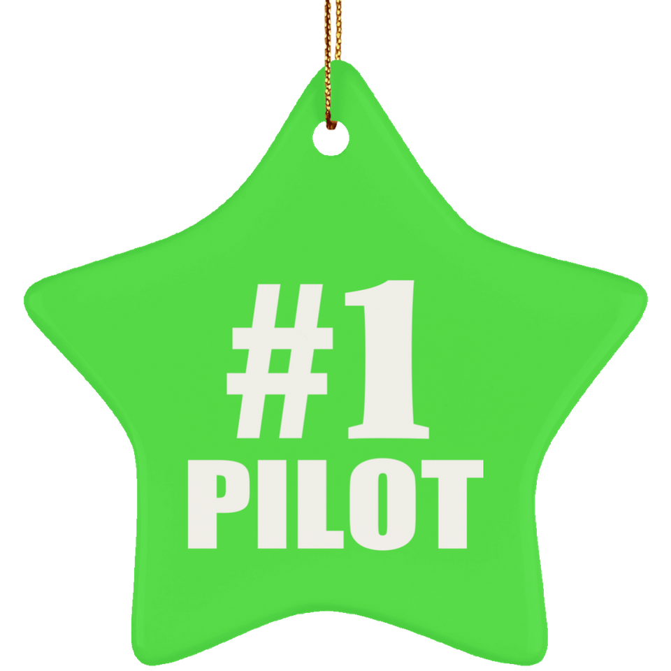 Number One #1 Pilot - Star Ornament