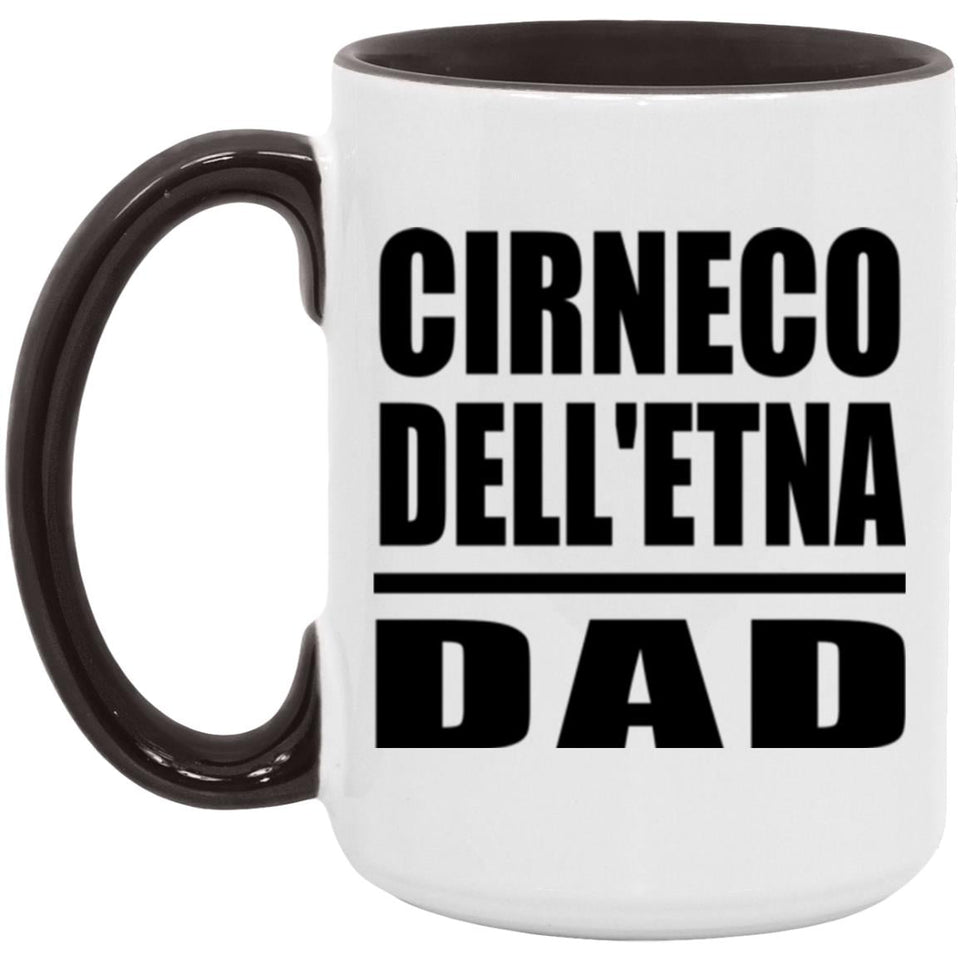 Cirneco Dell'etna Dad - 15oz Accent Mug Black