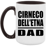 Cirneco Dell'etna Dad - 15oz Accent Mug Black