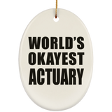 World's Okayest Actuary - Oval Ornament