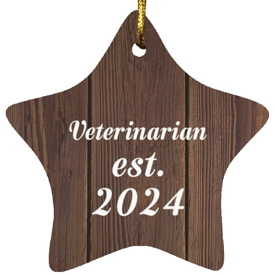 Veterinarian Established Est. 2024 - Star Ornament D