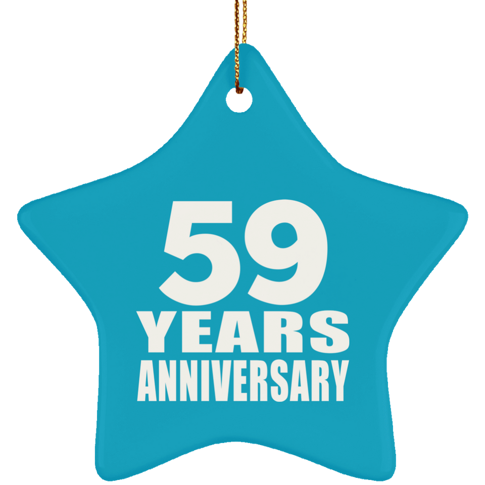 59th Anniversary 59 Years - Star Ornament