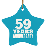 59th Anniversary 59 Years - Star Ornament
