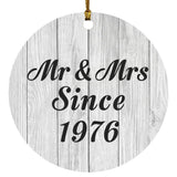 48th Anniversary Mr & Mrs Since 1976 - Circle Ornament F