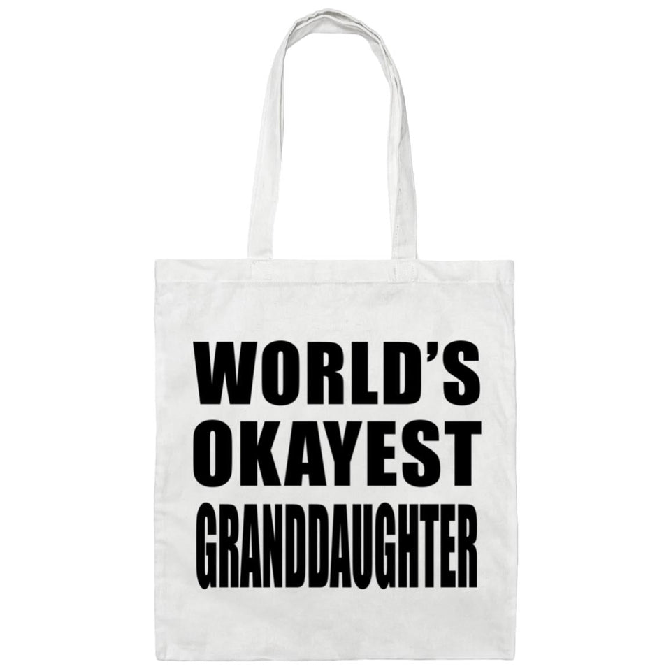 World's Okayest Granddaughter - Tote Bag White