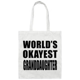 World's Okayest Granddaughter - Tote Bag White