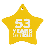53rd Anniversary 53 Years - Star Ornament