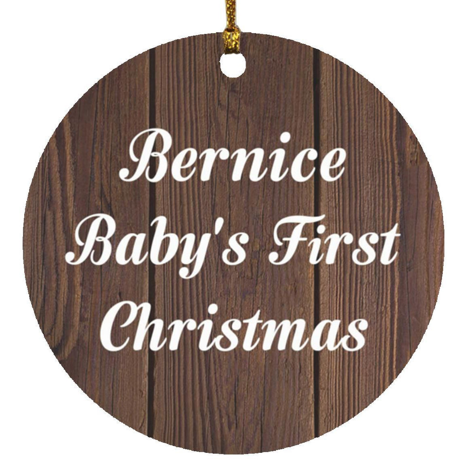 Bernice Baby's First Christmas - Circle Ornament D