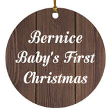 Bernice Baby's First Christmas - Circle Ornament D