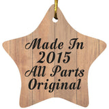 9th Birthday Made In 2015 All Parts Original - Star Ornament C
