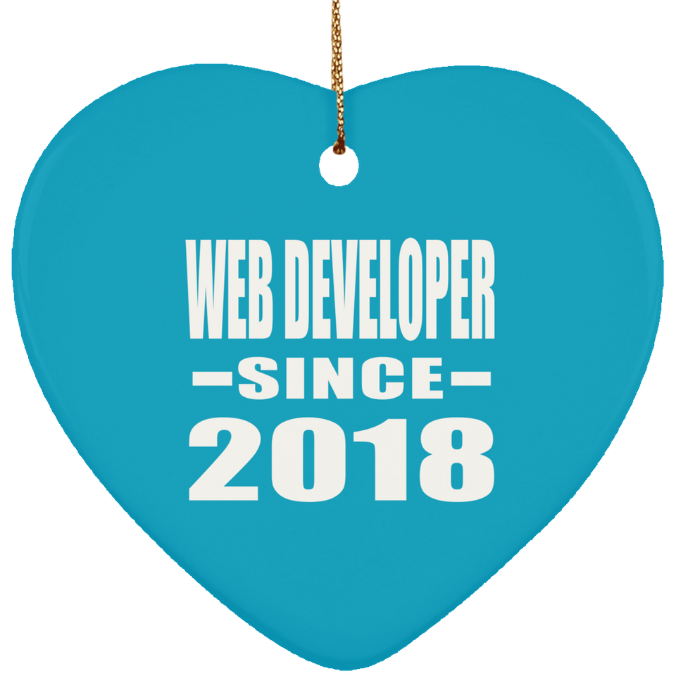 Web Developer Since 2018 - Heart Ornament