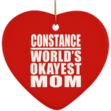 Constance World's Okayest Mom - Heart Ornament