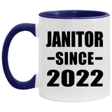 Janitor Since 2022 - 11oz Accent Mug Purple